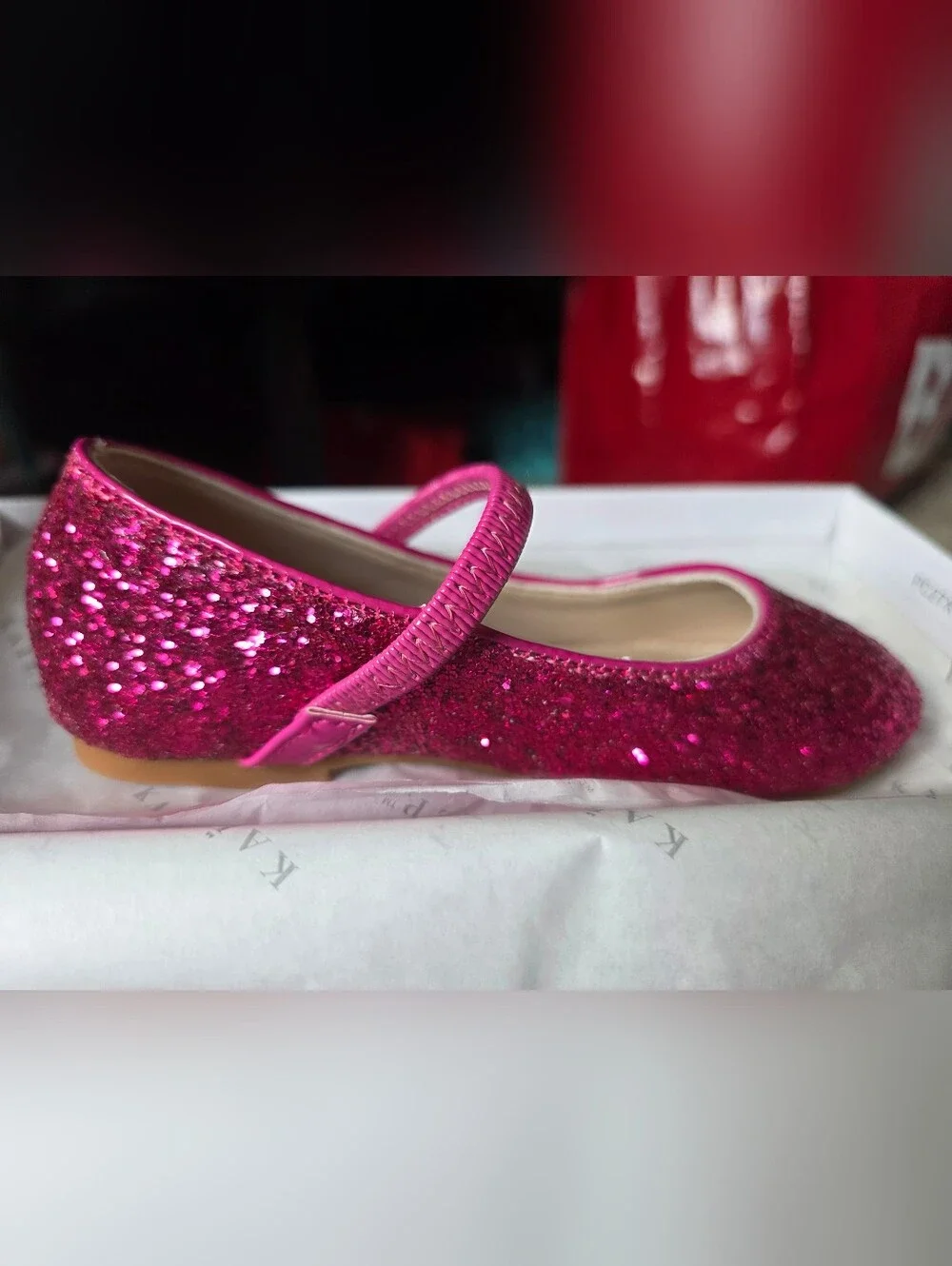 Girls' Glitter Mary Jane Dress Shoes - Hot Pink - 10K